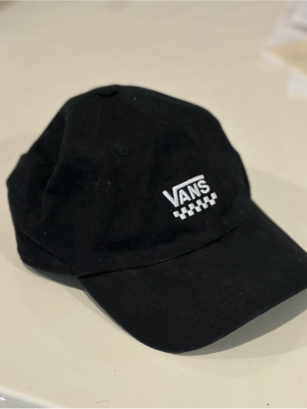 Vans Black Hat with White Logo Embiodery